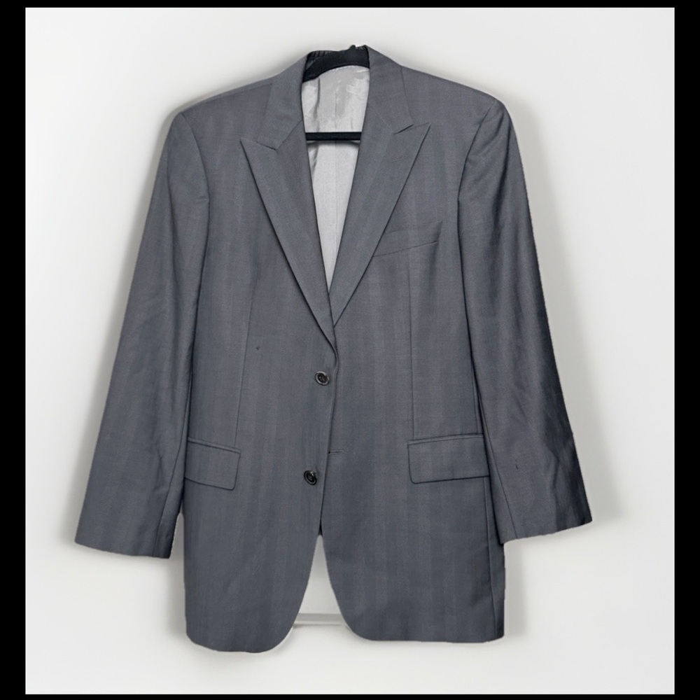 Hugo Boss Gray Herringbone Wool Blazer 38R Tailored by Nordstrom